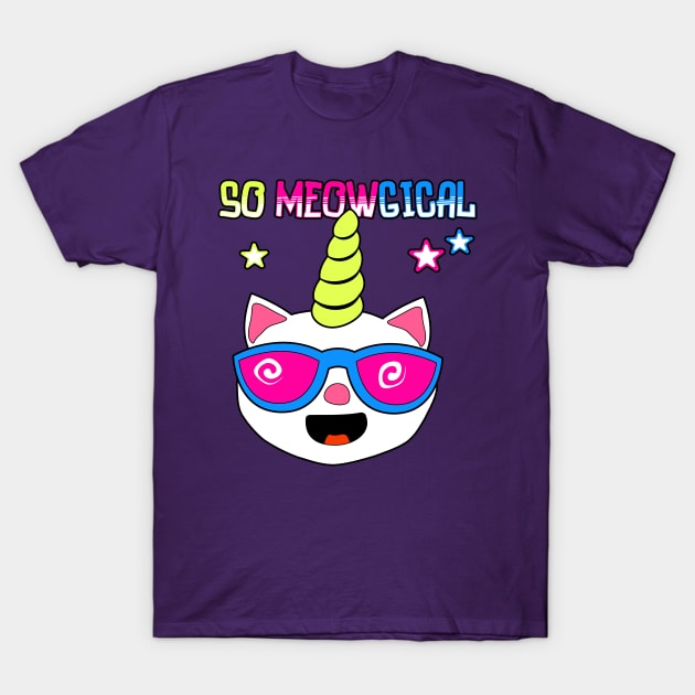 So Meowgical Unicorn Cat T-Shirt by Liberty Art